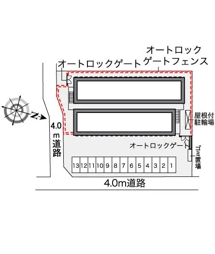 ★手数料０円★船橋市西習志野２丁目　月極駐車場（LP）